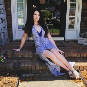 Olivaceous flirty maxi dress